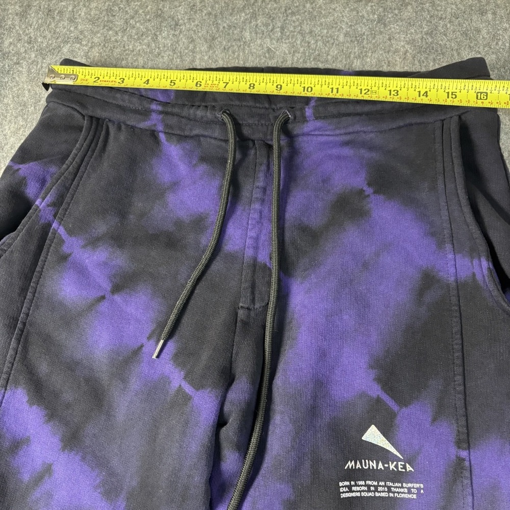 Mauna Kea Sweatpant‎ Joggers Men's Medium Black Purple Tie Dye Italy Surf View 4